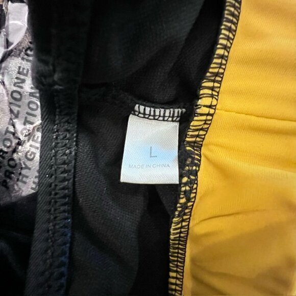 Bikini Bottom Black with Yellow Gold Band Size Large Pool Beach Vacation NWOT‎ - Picture 7 of 8